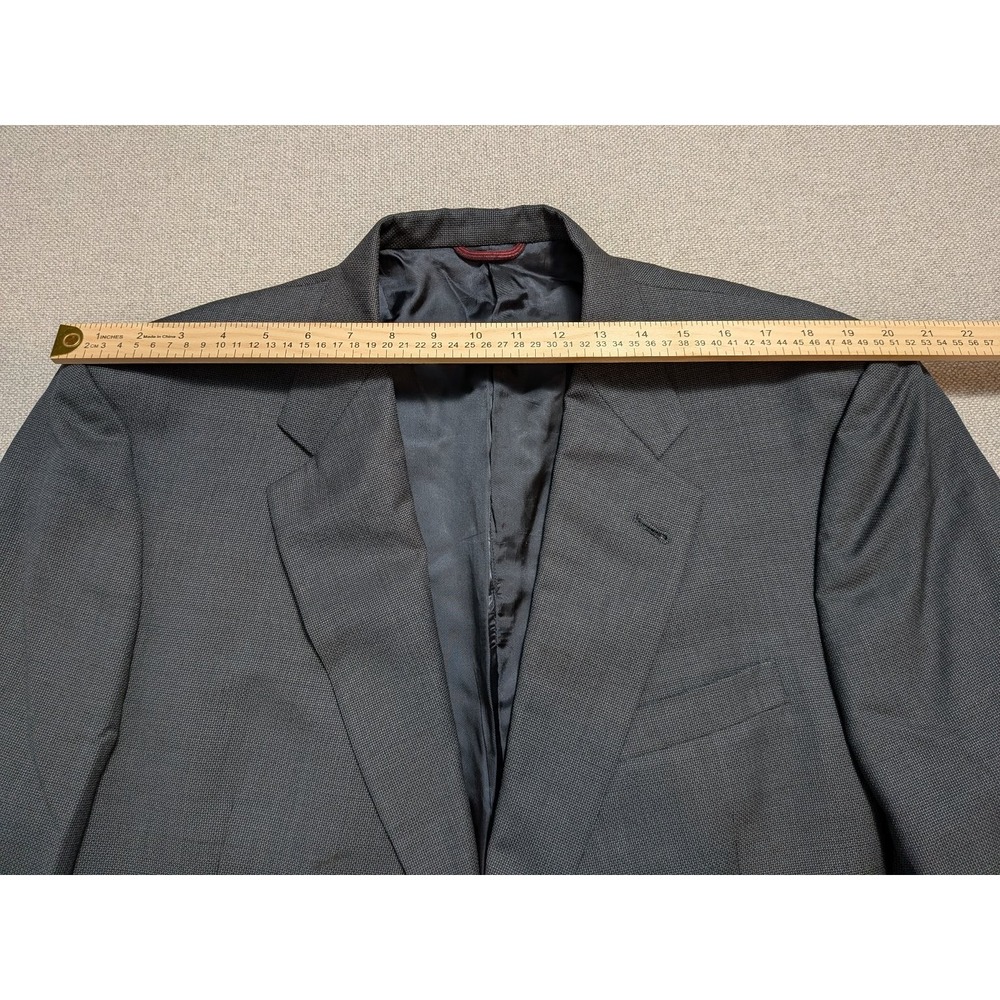 Hart Schaffner Marx Mens 2 Piece Suit Gray 46L 40x30 Union USA Made Wool Regular - Picture 11 of 16